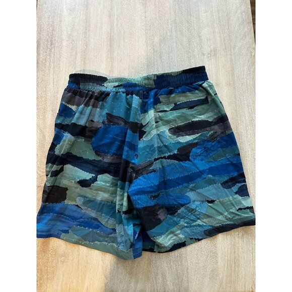Lululemon Men's Board Shorts Swim Trunks Green Blue Black Lined Size Large 7" - Picture 3 of 5